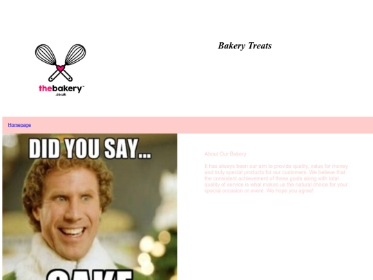 About Our Bakery screenshot