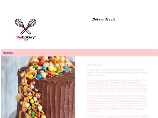 Chocolate cake screenshot