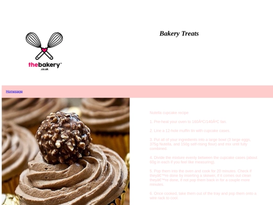 Nutella Cupcake screenshot