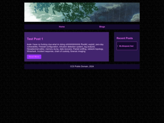 test screenshot