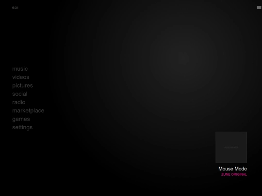 zune screenshot