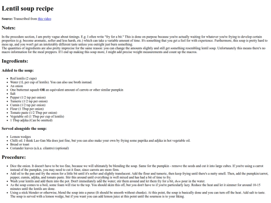 posts/recipes/lentil-soup screenshot