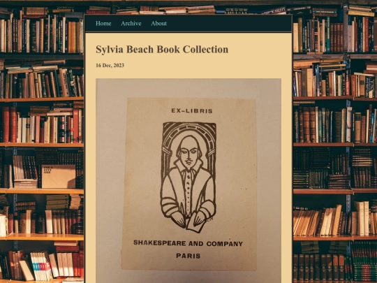 posts/2023-12-16-Sylvia-Beach-Book-Collection screenshot