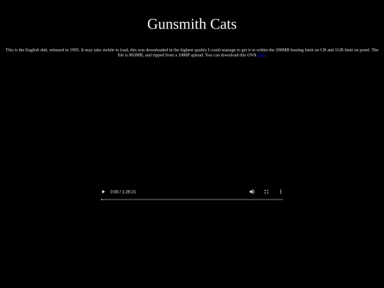 cinema/gunsmithcats screenshot