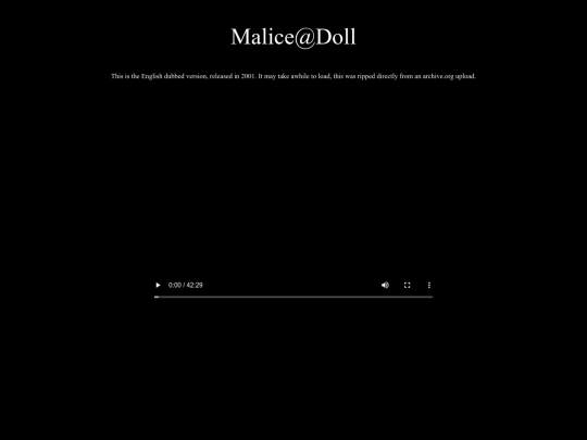 cinema/malicedoll screenshot