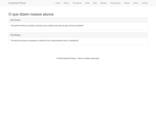 webII/testemunhos screenshot