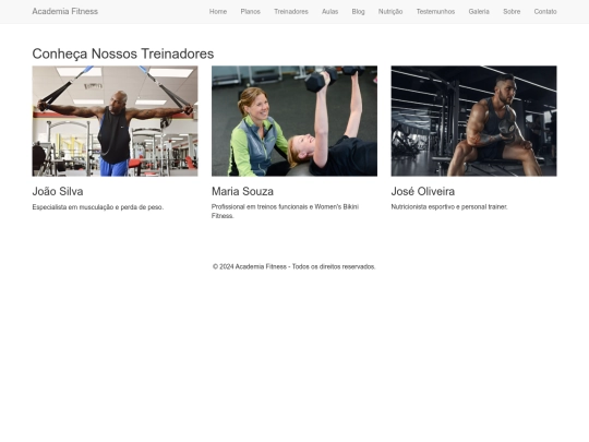 webII/treinadores screenshot