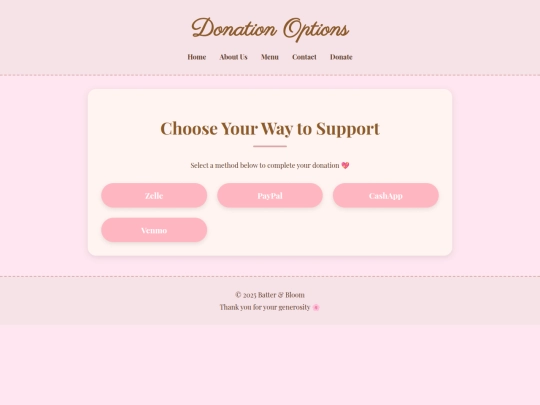 donate-options screenshot