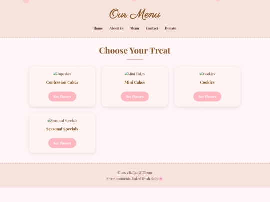 menu screenshot