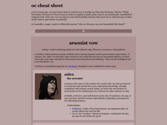 oc/charalist screenshot