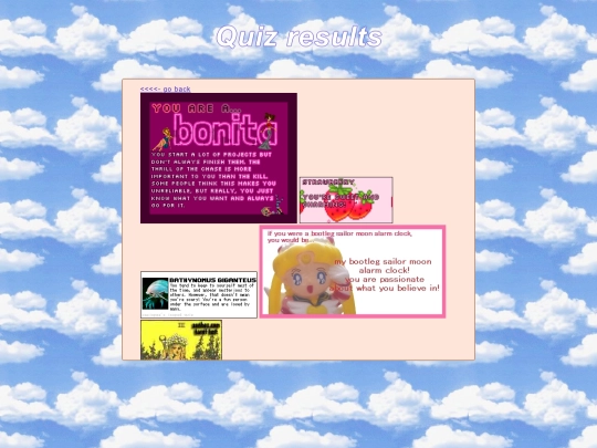 quiz/quizresults screenshot