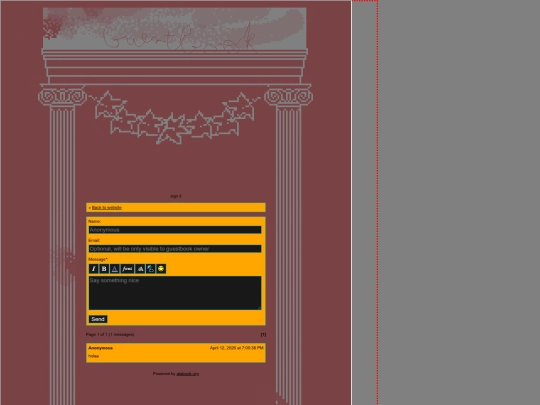 guestbook/guestbook2 screenshot