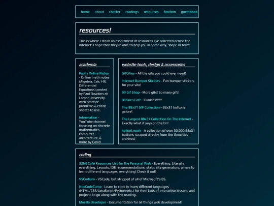 resources screenshot