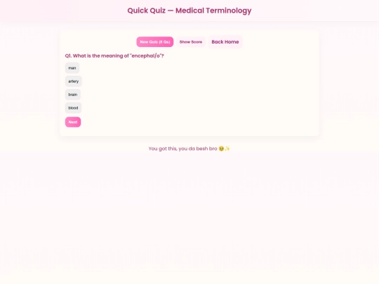 medical-quizzes screenshot