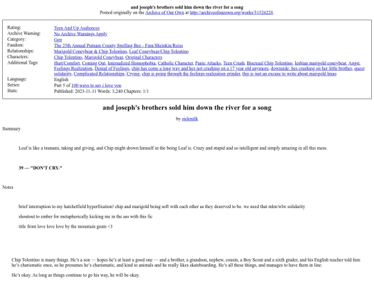 fanfictionarchive.html/and_josephs_brothers screenshot