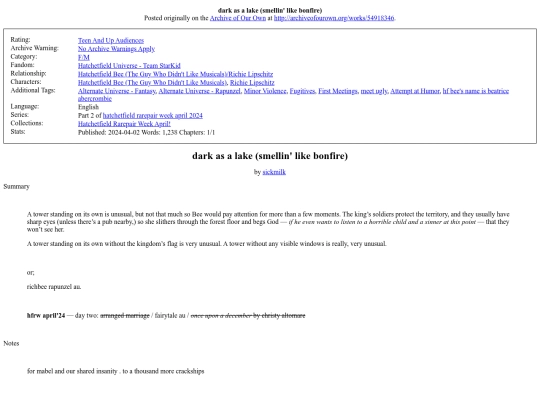 fanfictionarchive.html/dark_as_a_lake_smellin screenshot