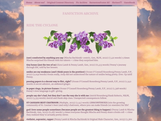 fanfictionarchive.html/ficarchive screenshot