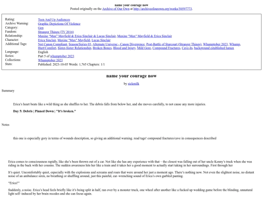 fanfictionarchive.html/name your courage now screenshot