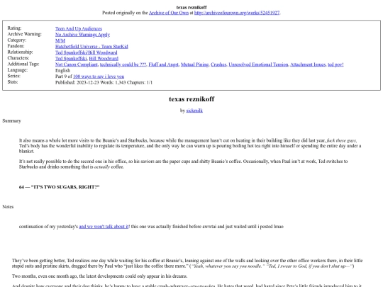 fanfictionarchive.html/texas_reznikoff screenshot