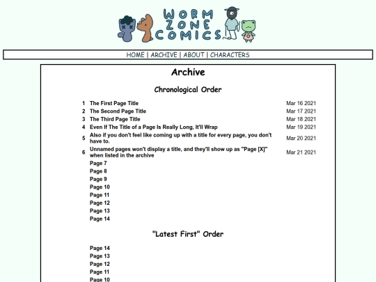 archive screenshot