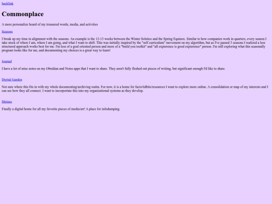 commonplace screenshot