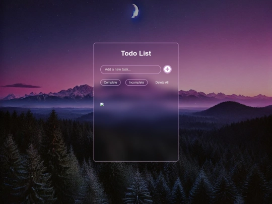 todo list screenshot