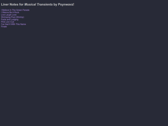 musicaltransients/home screenshot