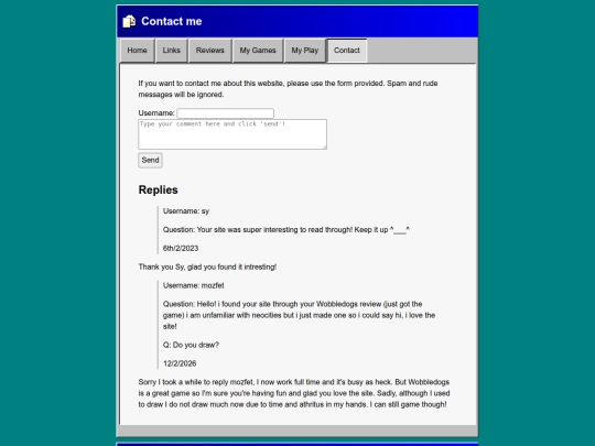 contact screenshot