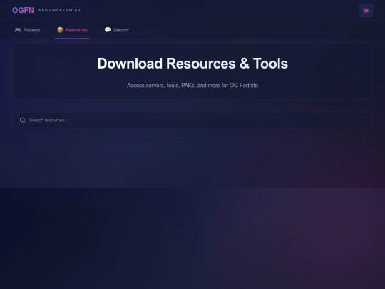 resources screenshot