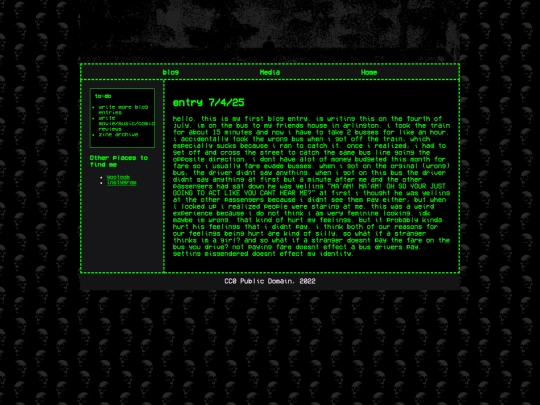 Blog screenshot