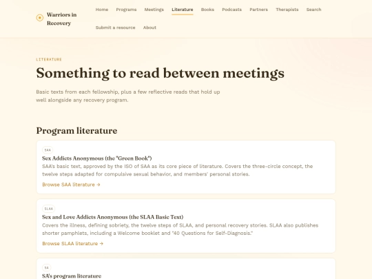 literature screenshot
