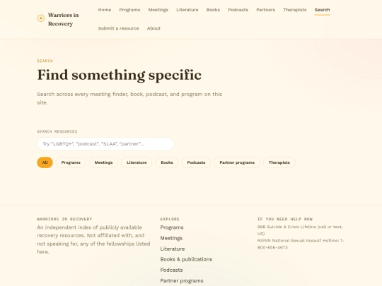 search screenshot