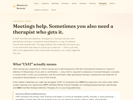 therapists screenshot