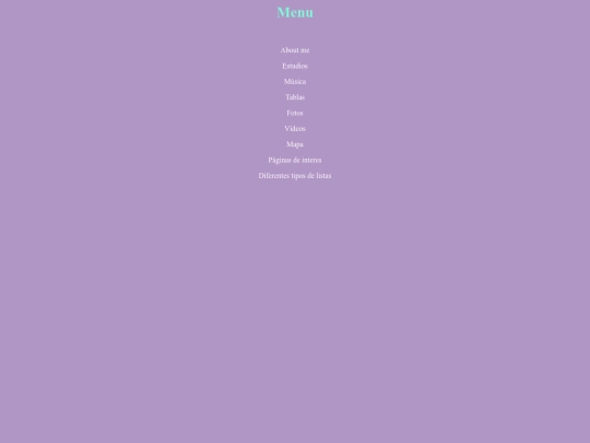 menu screenshot
