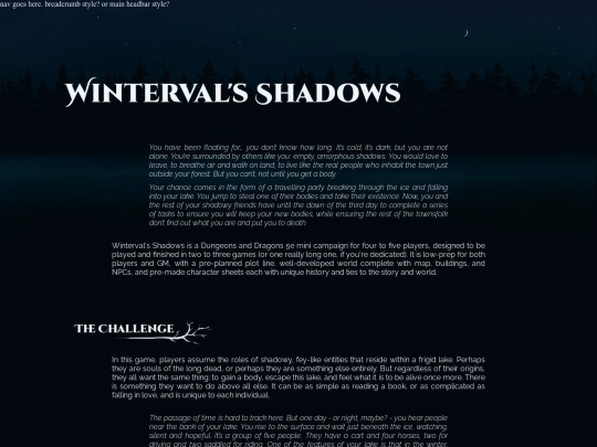 wintervals-shadows screenshot