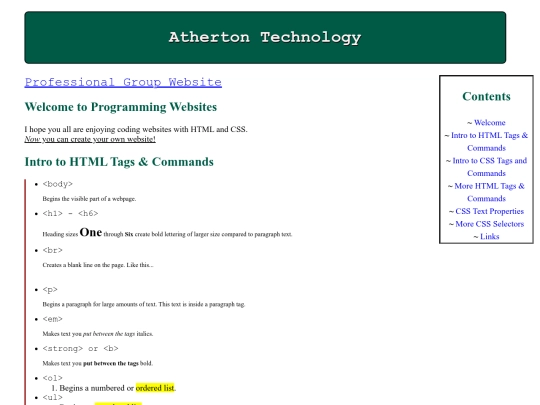 index screenshot