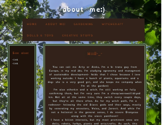 aboutme screenshot