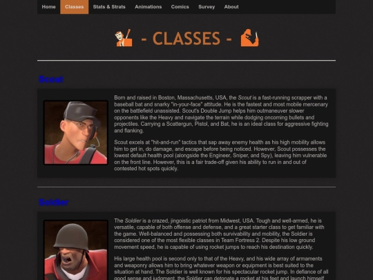 tf2-site/tf2Classes screenshot