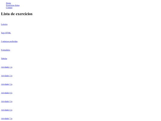 exercicios screenshot