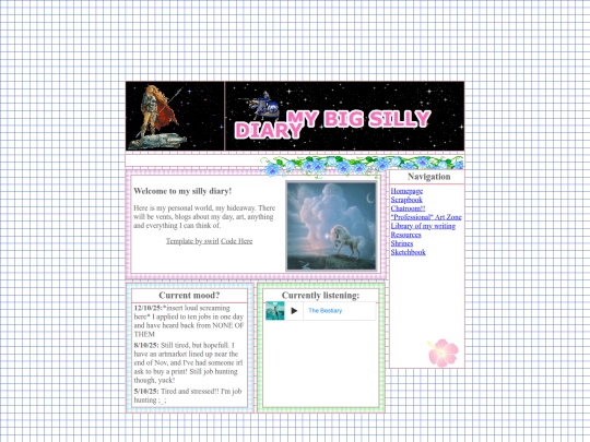 Diary screenshot