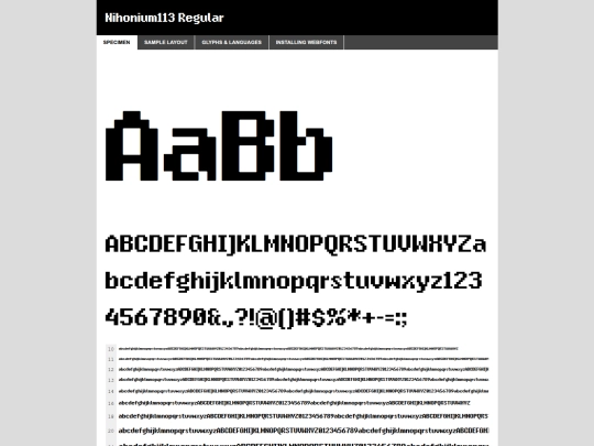 resources/fonts/nihonium/nihonium113-demo screenshot