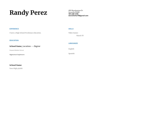 myResume screenshot