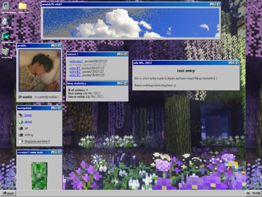 blog/test-entry screenshot