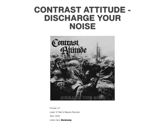 reviews/contrastattitude-dischargeyournoise screenshot