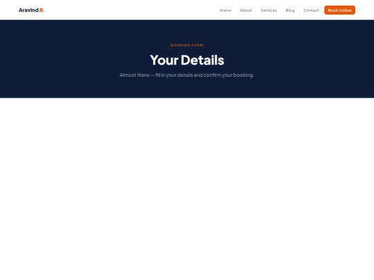 booking-form screenshot