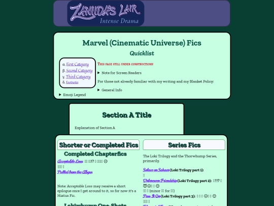 fics/MCU_Quicklist screenshot