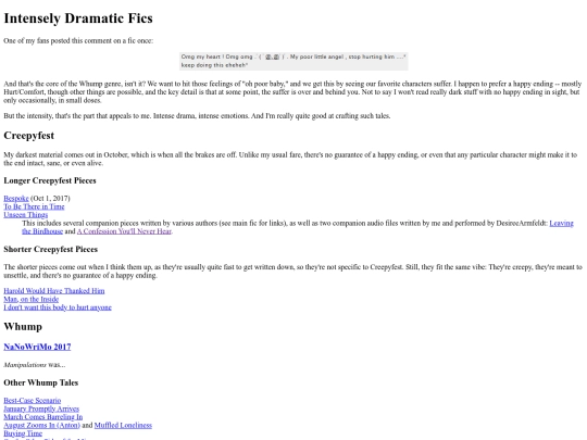 fics/dramaticfics screenshot
