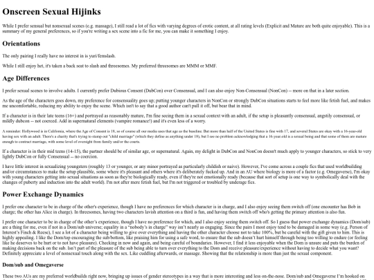 fics/sexpref screenshot