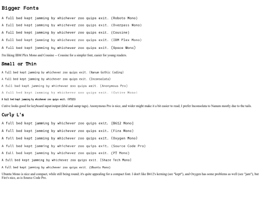 testingfonts/monospace screenshot