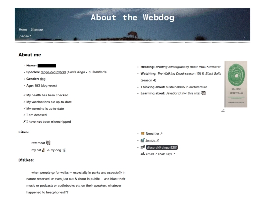 pages/about screenshot